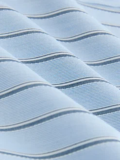 Light Blue Regular Fit Long Sleeve Stripe Smart Shirt
