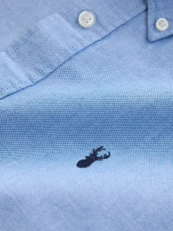Light Blue Regular Fit Short Sleeve Oxford Shirt