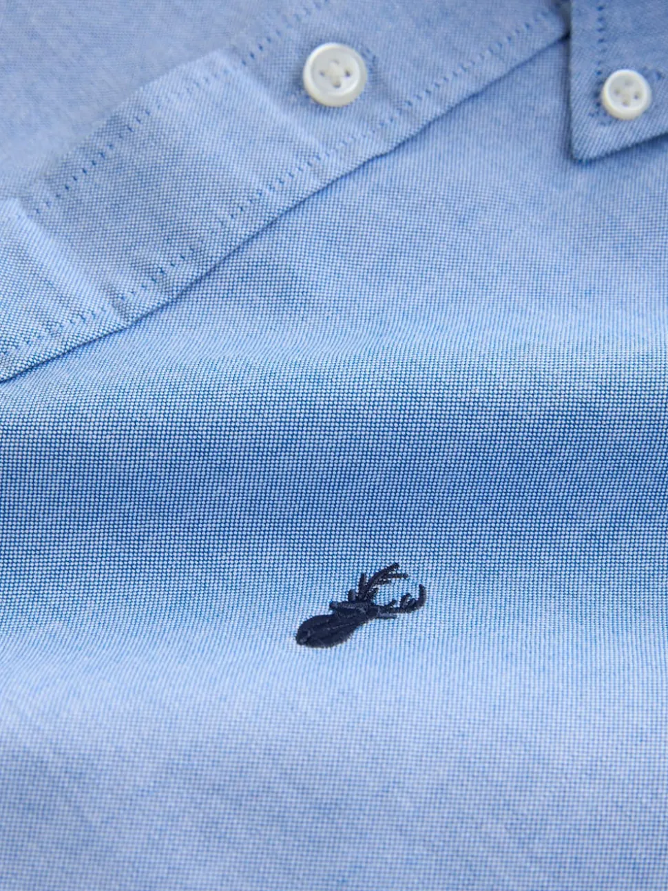 Light Blue Regular Fit Short Sleeve Oxford Shirt