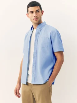 Light Blue Short Sleeve Oxford Shirt