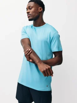 Light Blue Short Sleeve Tee Active Gym Training Top