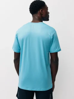 Light Blue Short Sleeve Tee Active Gym Training Top
