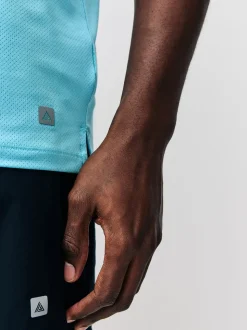 Light Blue Short Sleeve Tee Active Gym Training Top