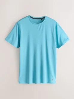 Light Blue Short Sleeve Tee Active Gym Training Top