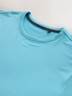 Light Blue Short Sleeve Tee Active Gym Training Top