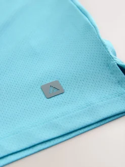 Light Blue Short Sleeve Tee Active Gym Training Top