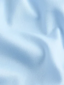 Light Blue Slim Fit Sateen Cotton Signature Shirt