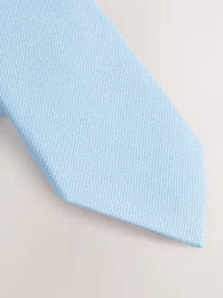 Light Blue Slim Textured Tie