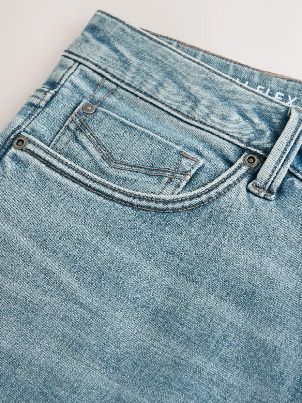 Light Blue Straight Fit Motionflex Jeans