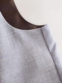 Light Blue Textured Suit Waistcoat