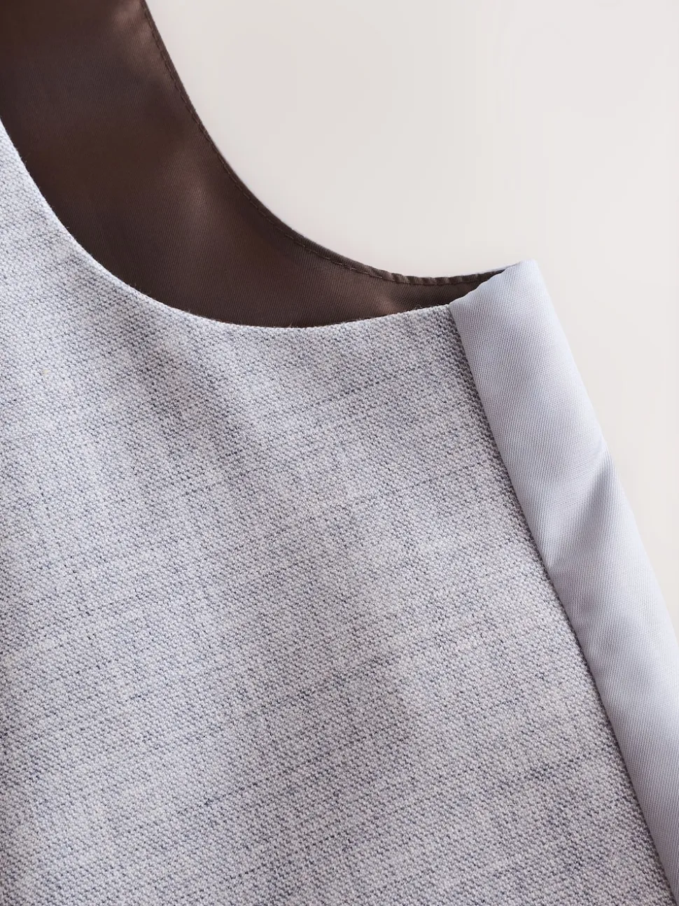 Light Blue Textured Suit Waistcoat
