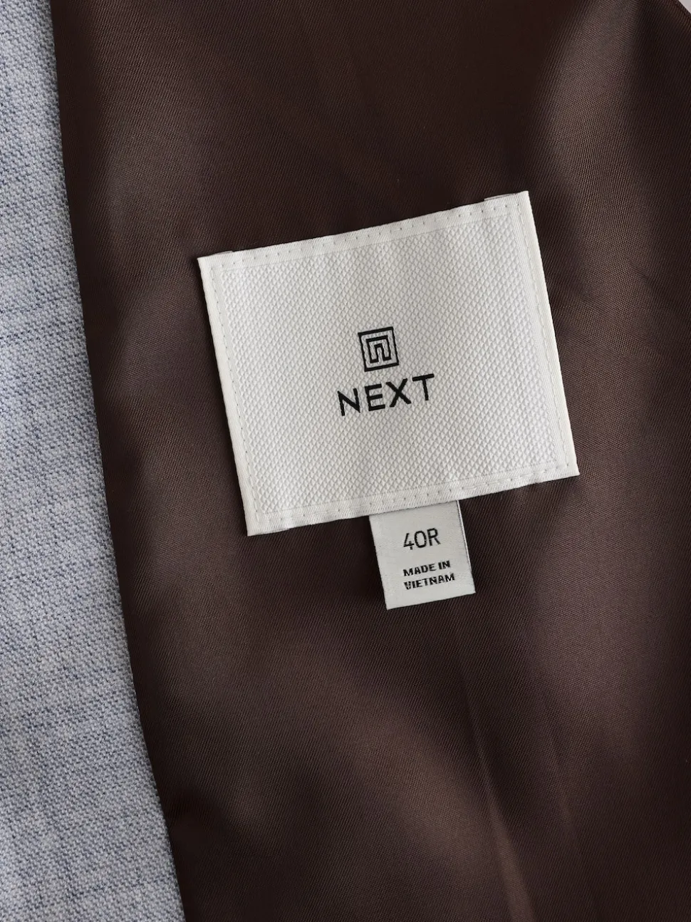 Light Blue Textured Suit Waistcoat