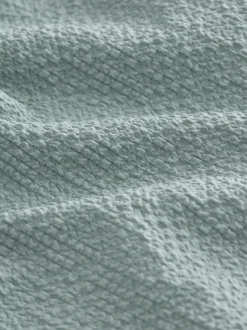 Light Blue/Sage Green Seersucker Swim Shorts