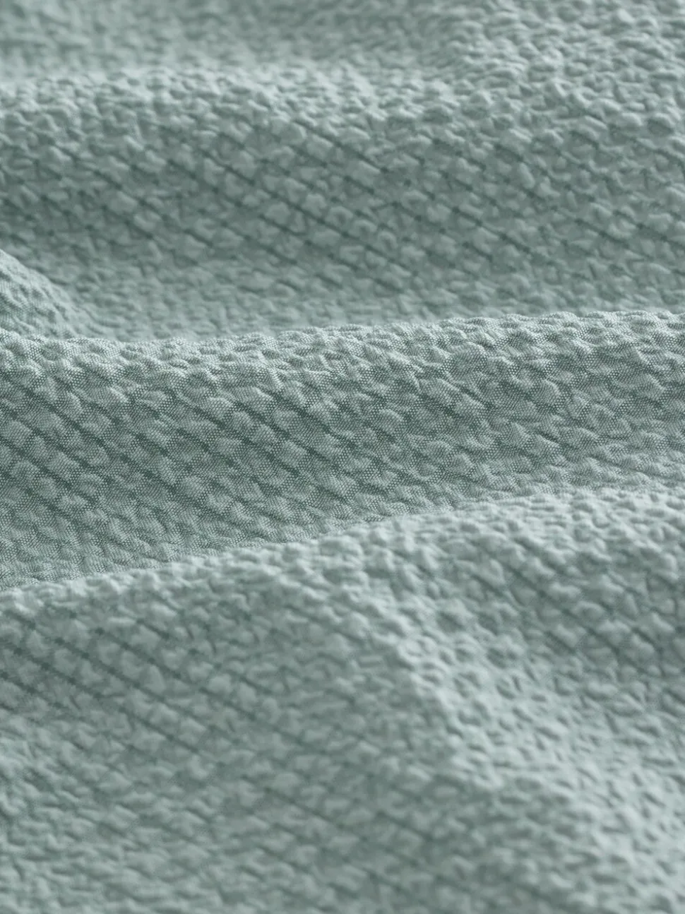 Light Blue/Sage Green Seersucker Swim Shorts