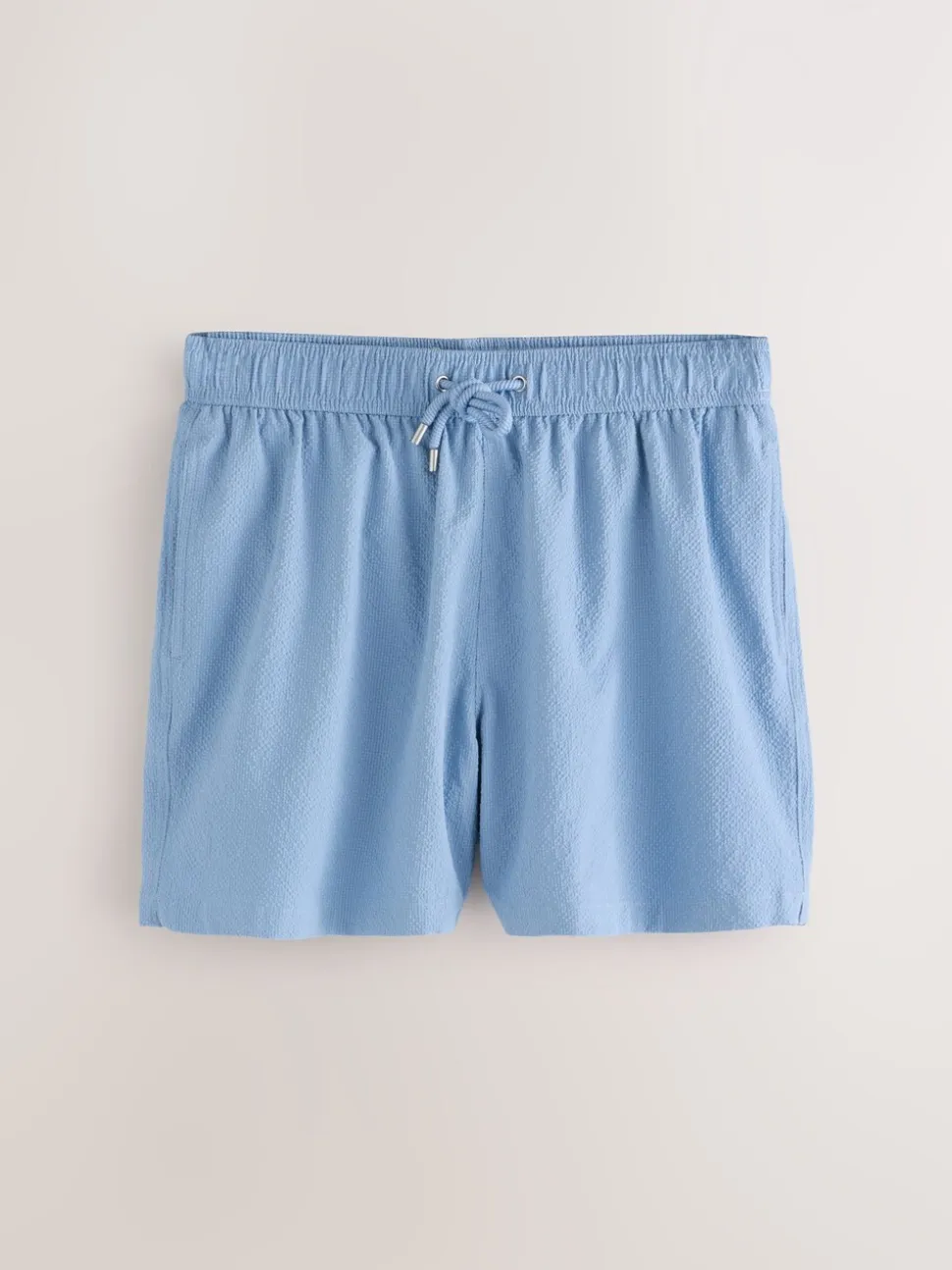 Light Blue/Sage Green Seersucker Swim Shorts