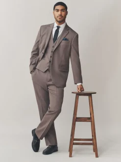 Light Brown Regular Fit Motionflex Stretch Suit Jacket