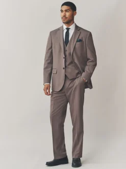 Light Brown Regular Fit Motionflex Stretch Waistcoat