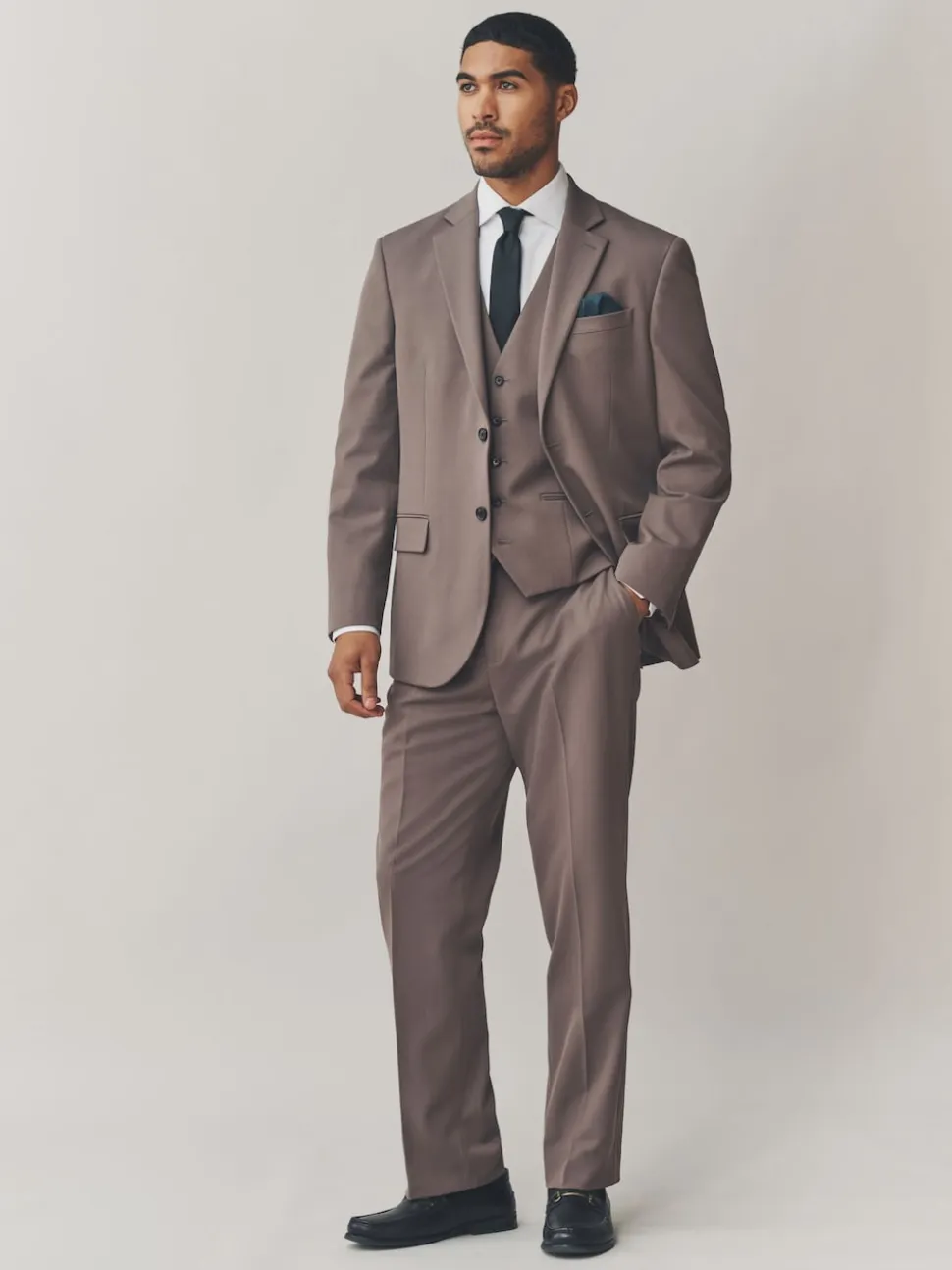 Light Brown Regular Fit Motionflex Stretch Waistcoat