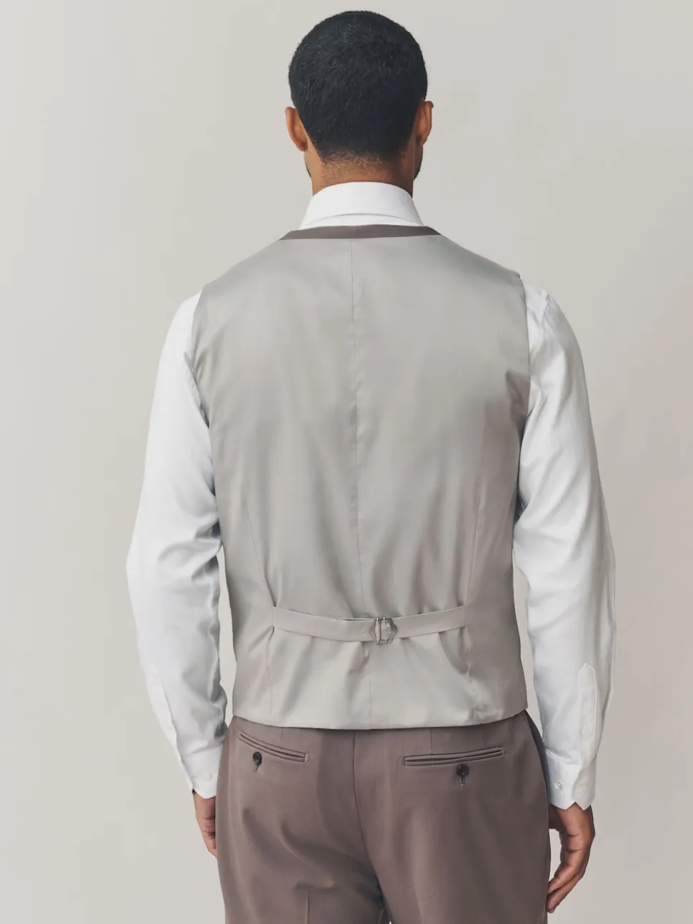 Light Brown Regular Fit Motionflex Stretch Waistcoat