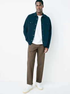 Light Brown Regular Tapered Fit Stretch Chinos Trousers
