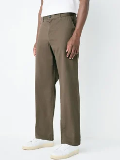 Light Brown Relaxed Fit Stretch Chinos Trousers