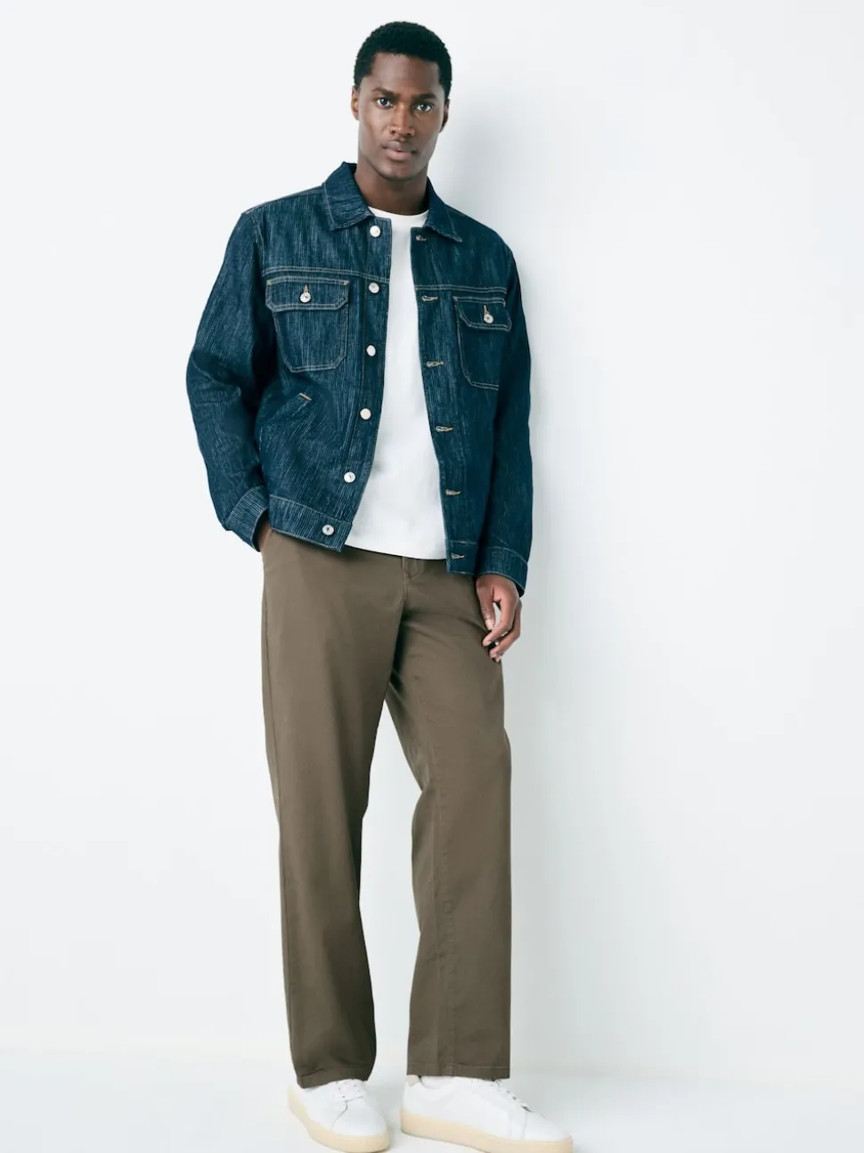Light Brown Relaxed Fit Stretch Chinos Trousers