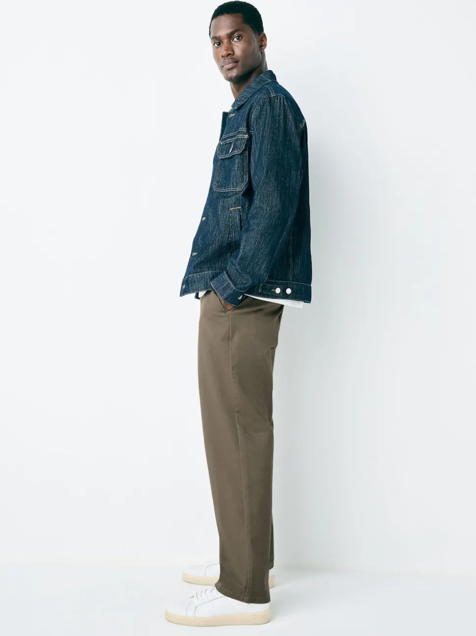 Light Brown Relaxed Fit Stretch Chinos Trousers