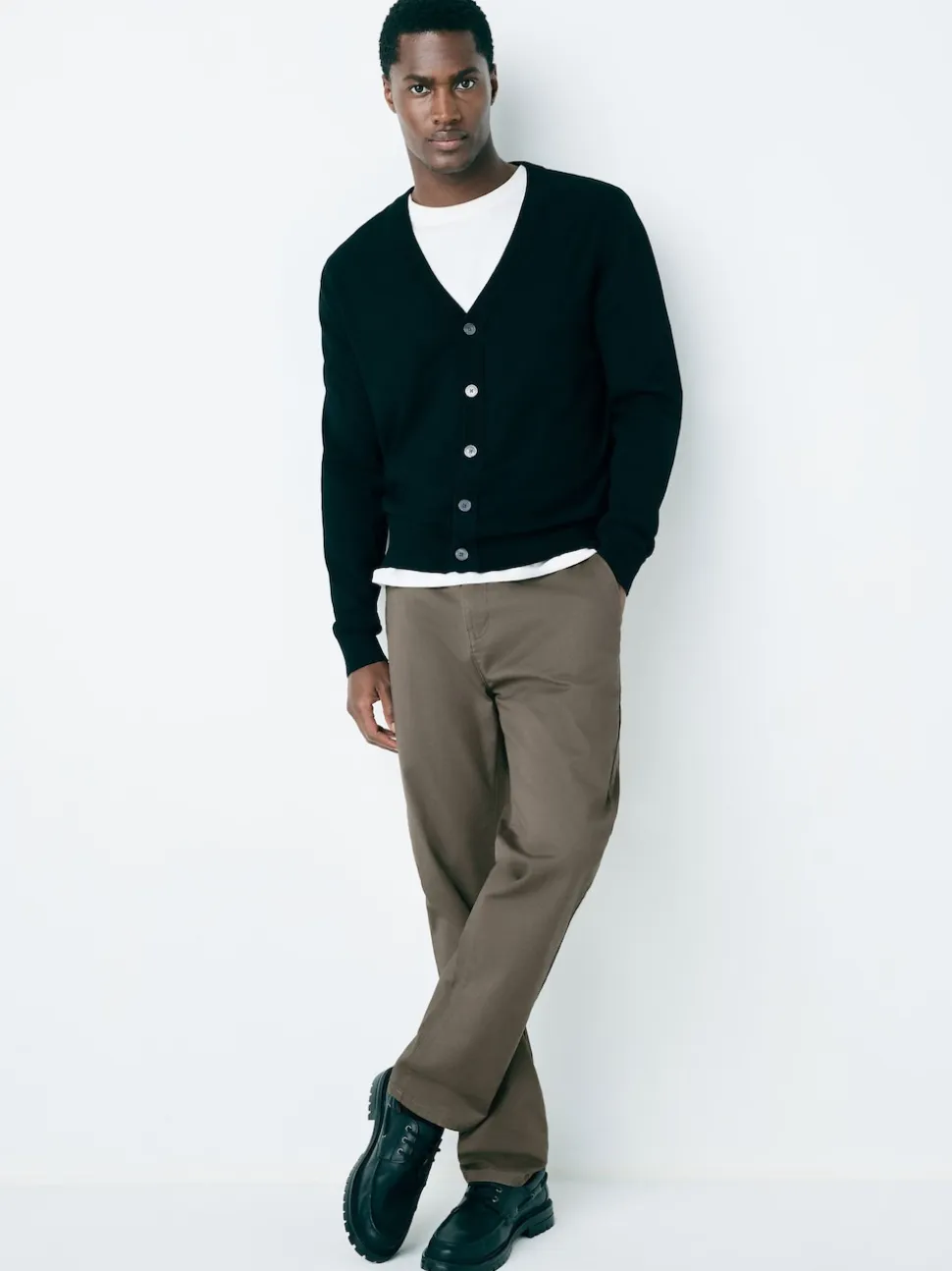 Light Brown Slim Fit Stretch Chinos Trousers