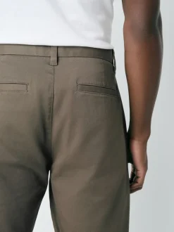 Light Brown Straight Fit Stretch Chinos Trousers