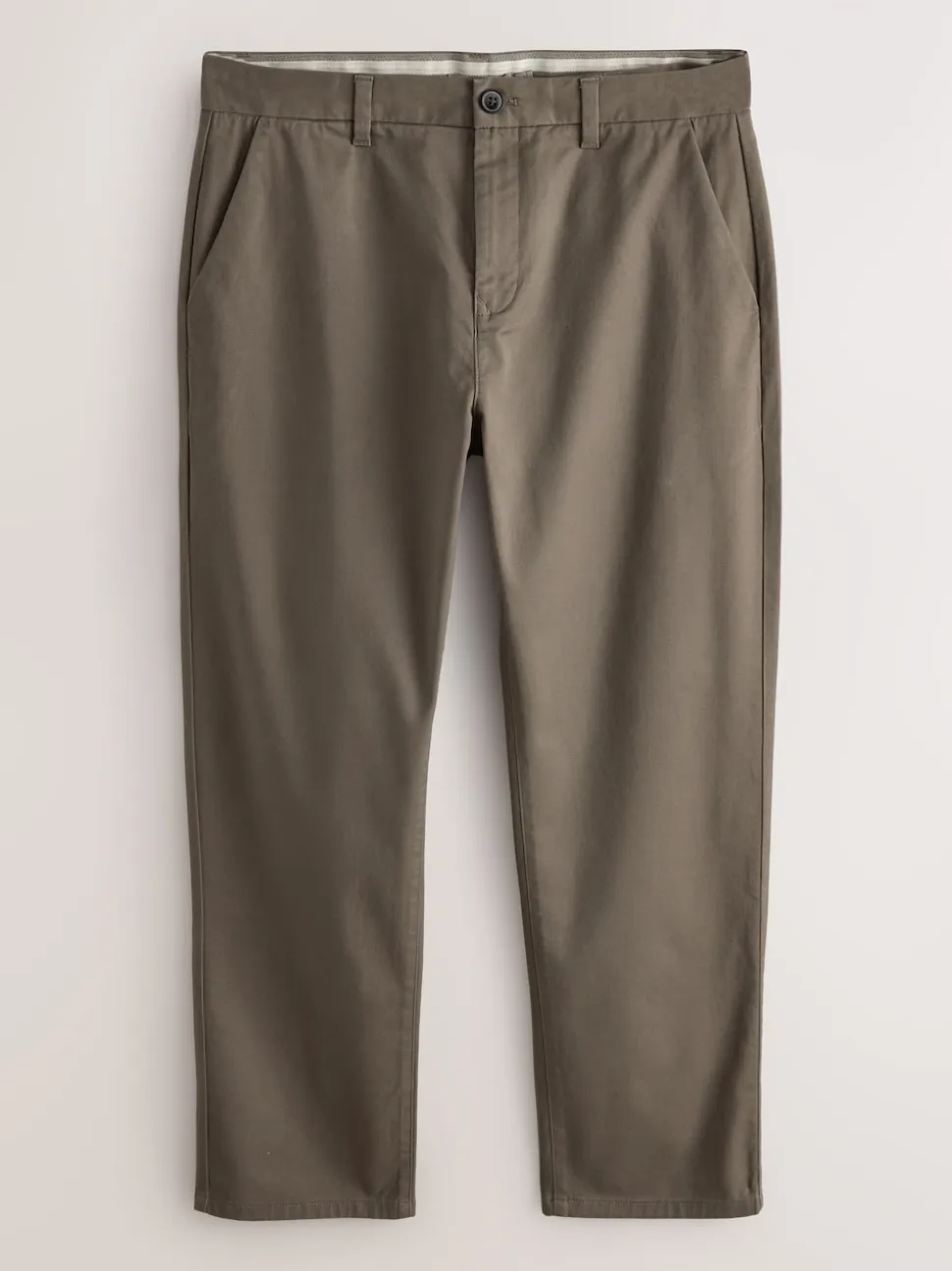 Light Brown Straight Fit Stretch Chinos Trousers