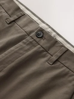 Light Brown Straight Fit Stretch Chinos Trousers