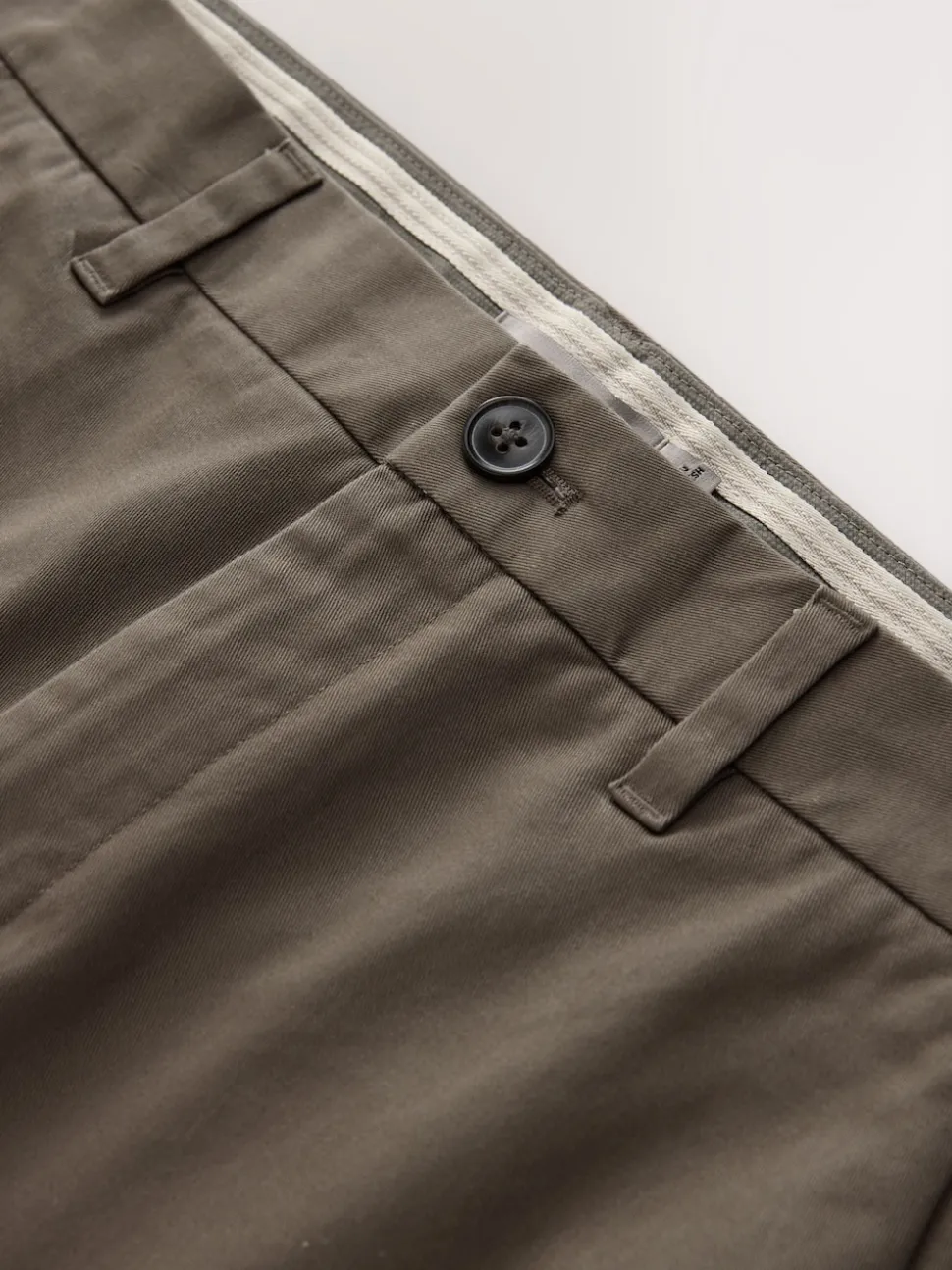 Light Brown Straight Fit Stretch Chinos Trousers