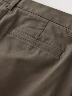 Light Brown Straight Fit Stretch Chinos Trousers