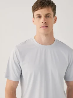 Light Grey Active Gym Textured Training T-Shirt