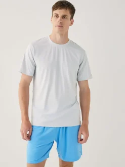 Light Grey Active Gym Textured Training T-Shirt