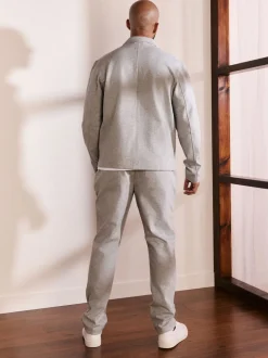 Light Grey Co-ord Jersey Jacket & Trousers 2 Pack Set