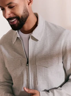 Light Grey Co-ord Jersey Jacket & Trousers 2 Pack Set