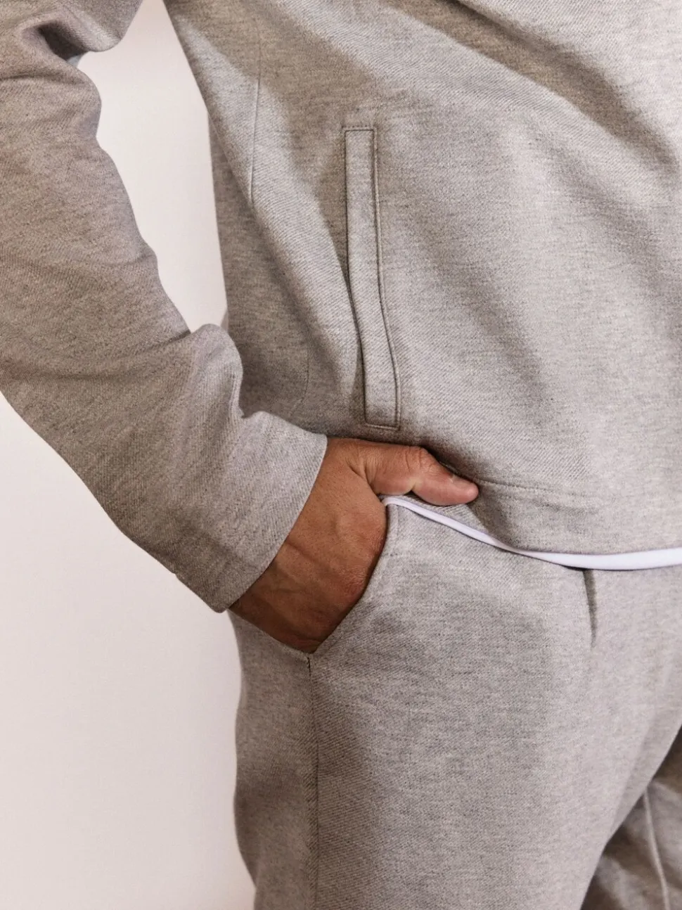 Light Grey Co-ord Jersey Jacket & Trousers 2 Pack Set