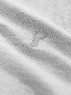Light Grey Marl Regular Fit Short Sleeve Pique Polo Shirt