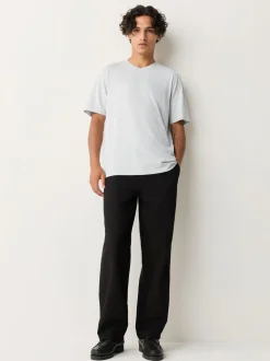 Light Grey Marl Regular Fit Essential V-Neck T-Shirt