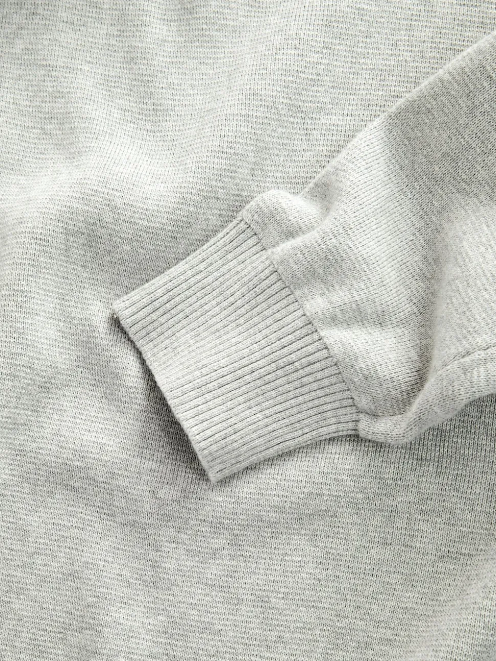 Light Grey Plain N.Premium Regular Fit 100% Cotton Premium Quarter Zip Jumper