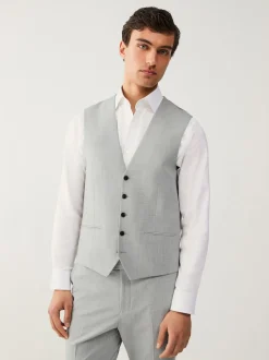 Light Grey Regular Fit Motionflex Stretch Waistcoat