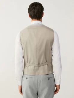 Light Grey Regular Fit Motionflex Stretch Waistcoat
