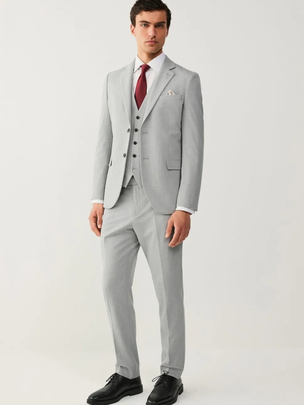 Light Grey Regular Fit Motionflex Stretch Waistcoat