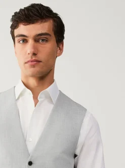Light Grey Regular Fit Motionflex Stretch Waistcoat