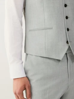Light Grey Regular Fit Motionflex Stretch Waistcoat