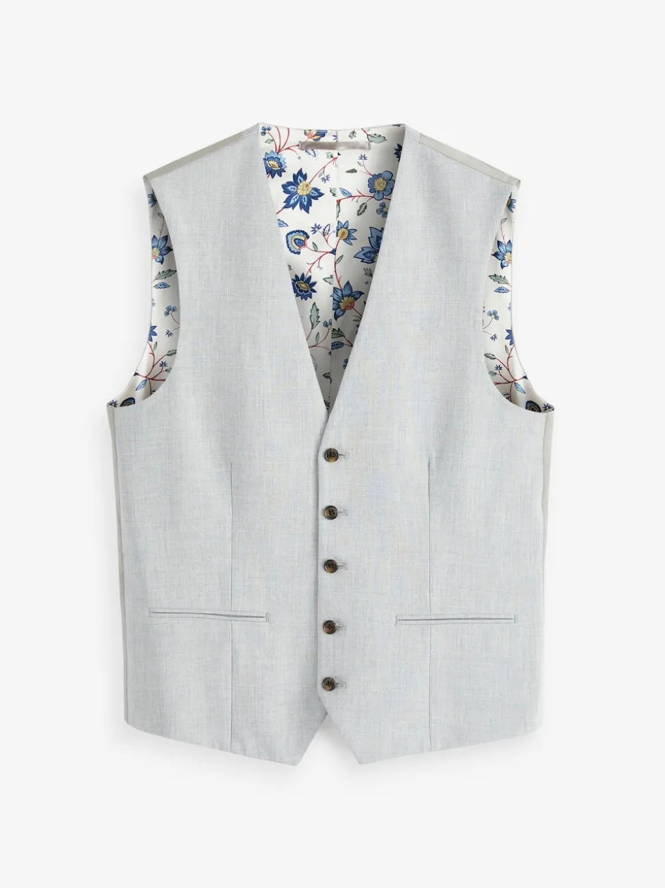 Light Grey Regular Fit Motionflex Stretch Waistcoat