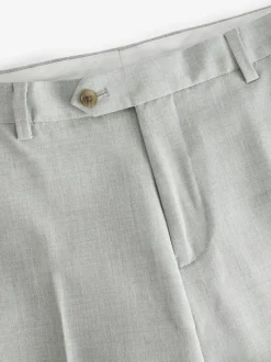 Light Grey Regular Fit Motionflex Stretch Suit Trousers