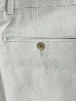 Light Grey Regular Fit Motionflex Stretch Suit Trousers