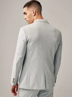 Light Grey Regular Fit Motionflex Stretch Suit Jacket